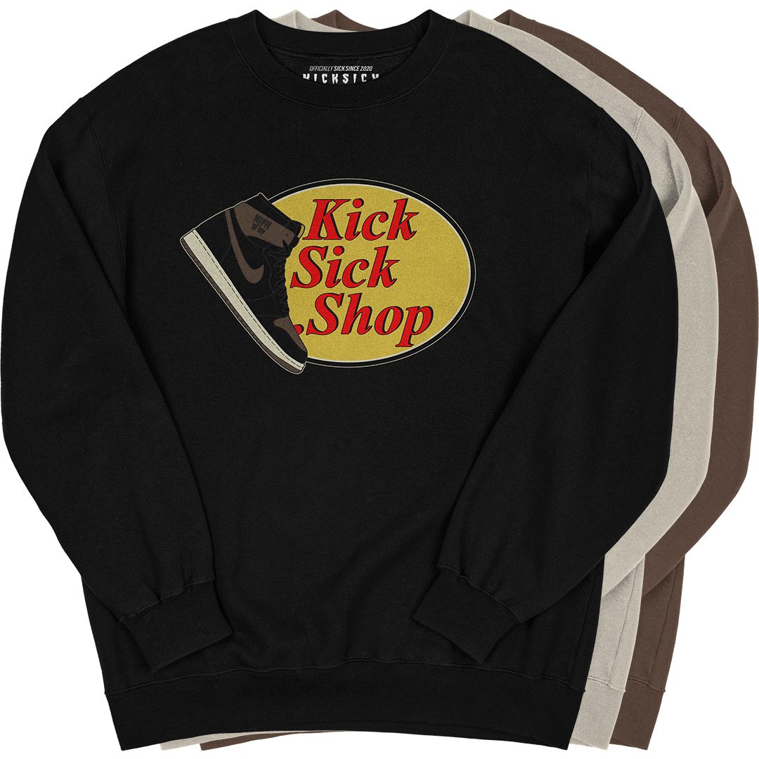 "Palomino 1 Kick Sick Shop" Crewneck Sweatshirt