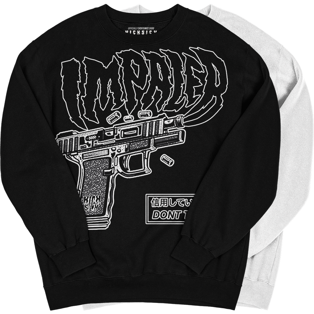 "Black & White Impaler" Crewneck Sweatshirt