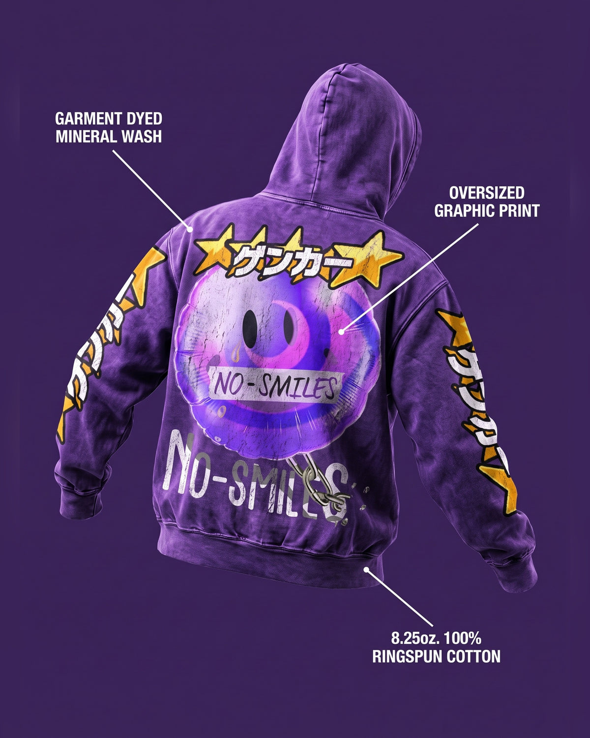 Smile Geng | Cloud Purple Vintage Style Hoodie