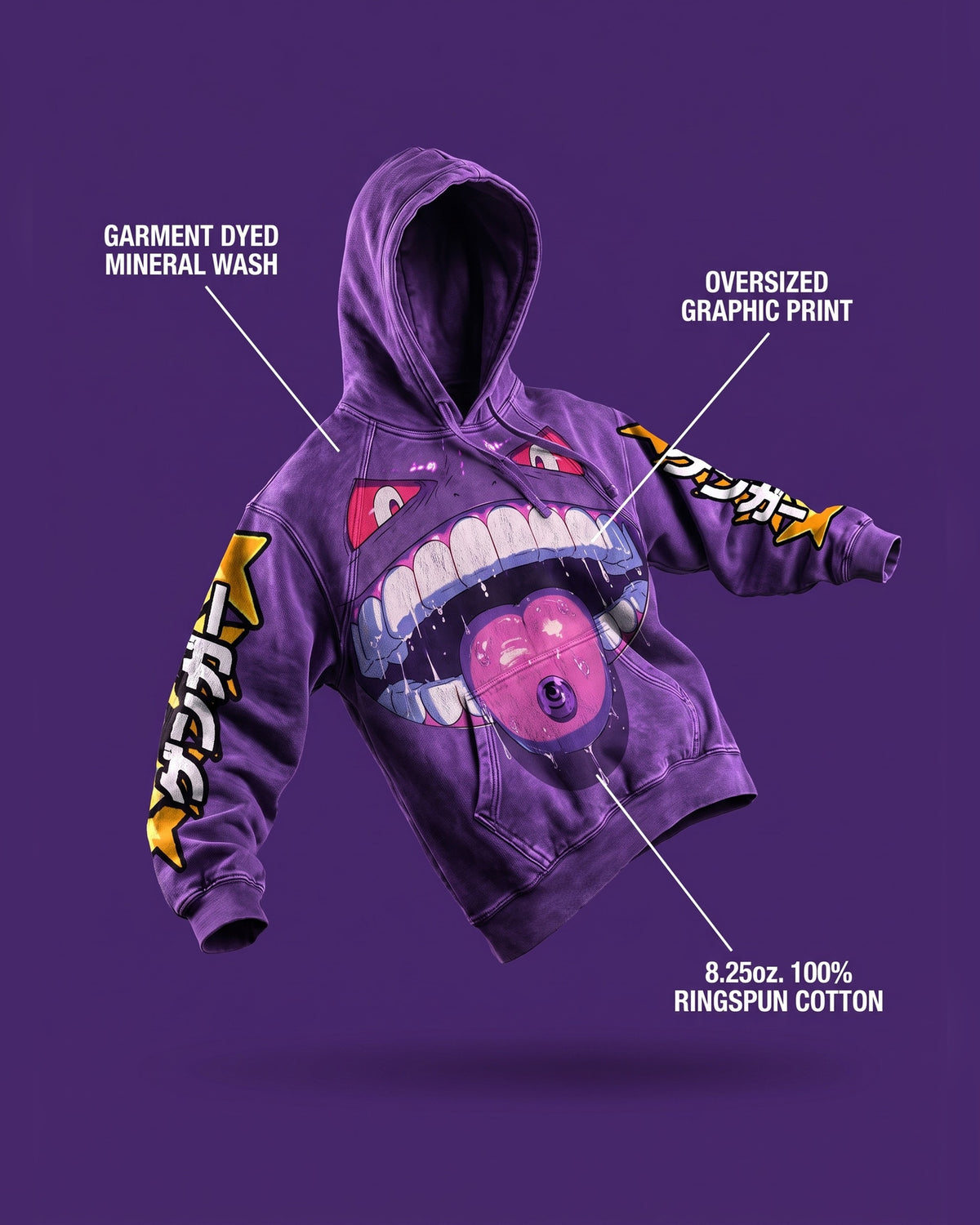 Smile Geng | Cloud Purple Vintage Style Hoodie