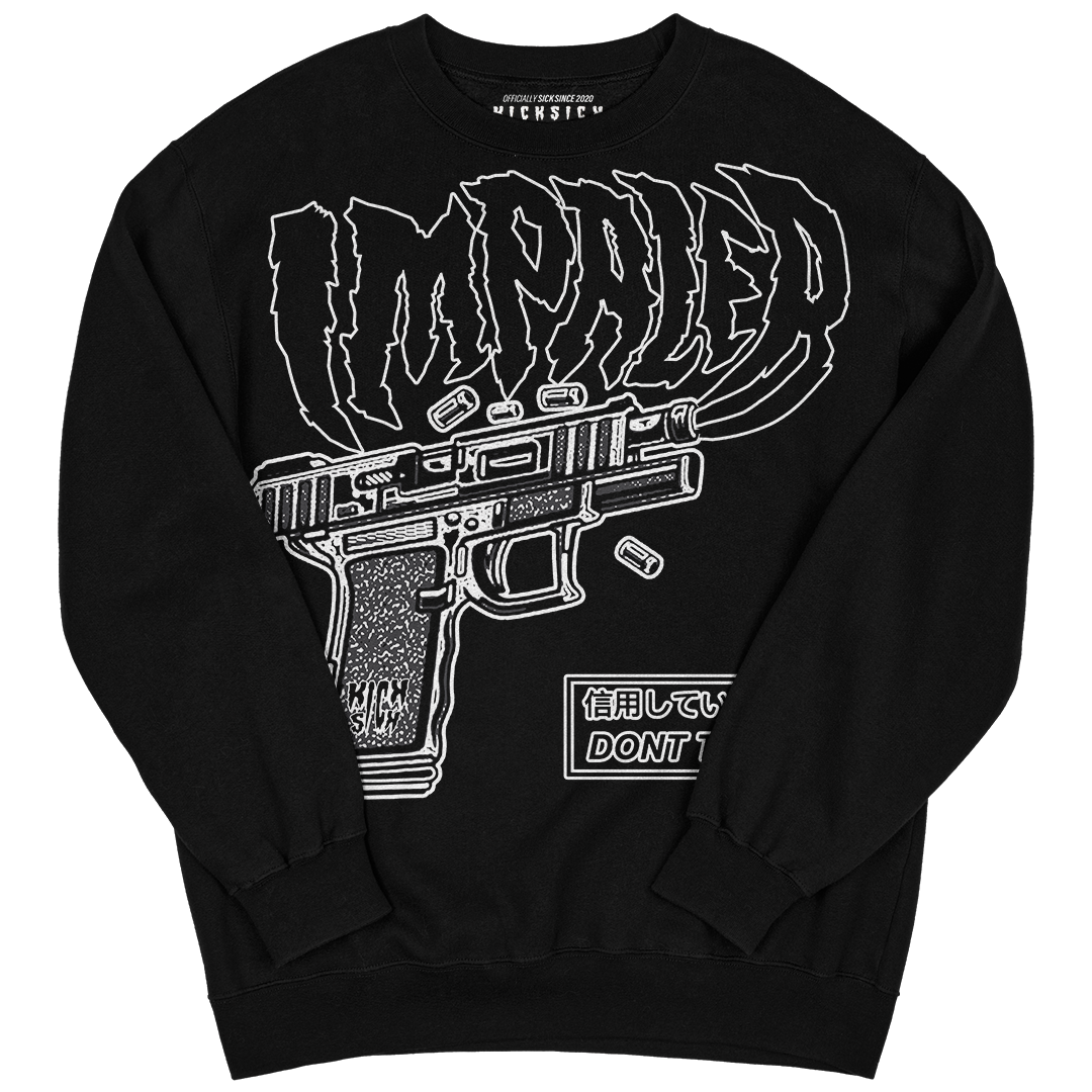 "Black & White Impaler" Crewneck Sweatshirt