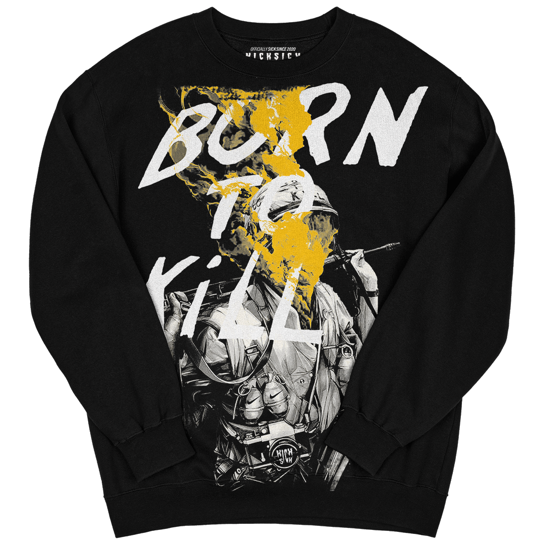 "Yellow Ochre 1 Born to Kill" Crewneck Sweatshirt