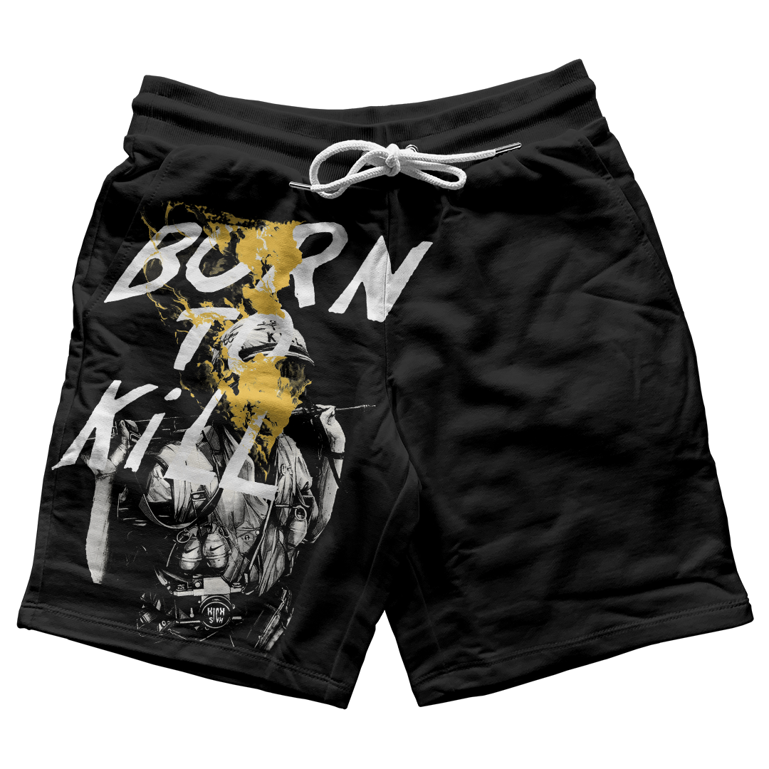 "Yellow Ochre 6 Born to Kill" Jogger Shorts