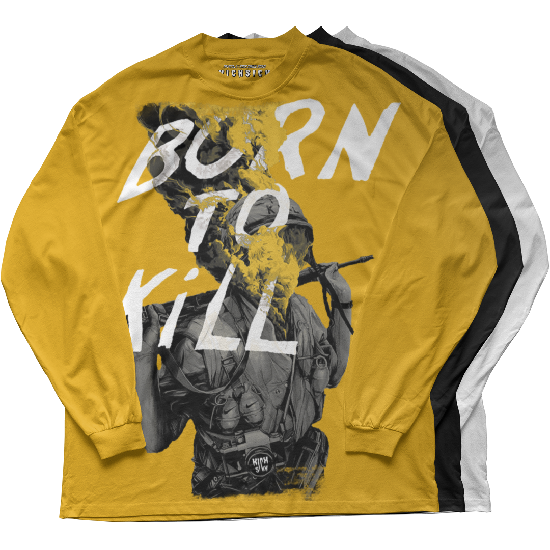 "Yellow Ochre 1 Born to Kill" Long Sleeve Tee