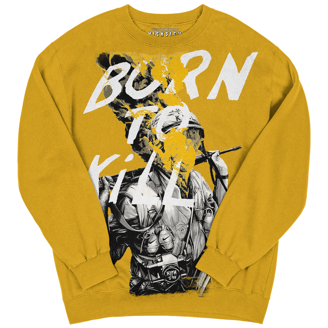 "Yellow Ochre 6 Born to Kill" Crewneck Sweatshirt