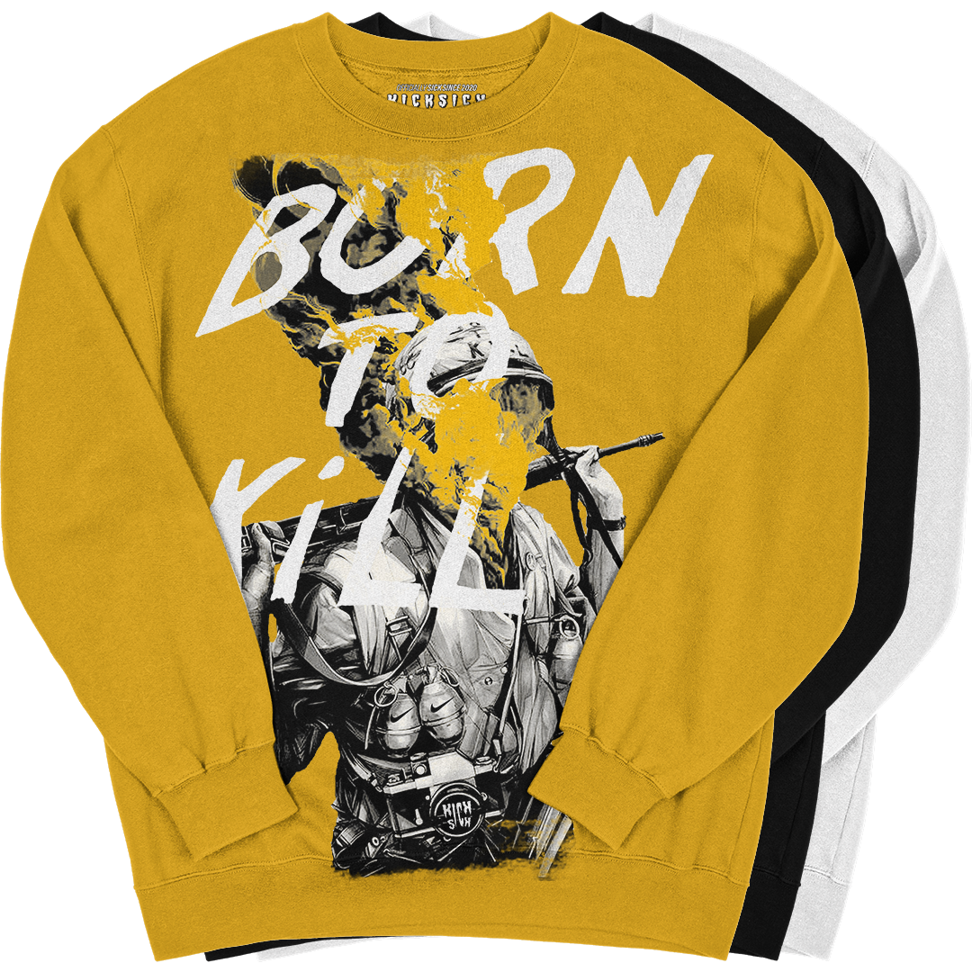 "Yellow Ochre 1 Born to Kill" Crewneck Sweatshirt