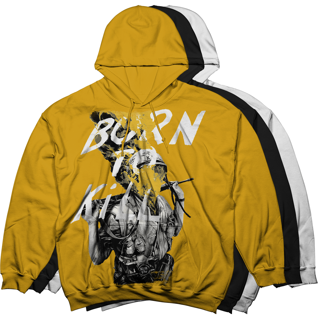 "Yellow Ochre 1 Born to Kill" Hoodie