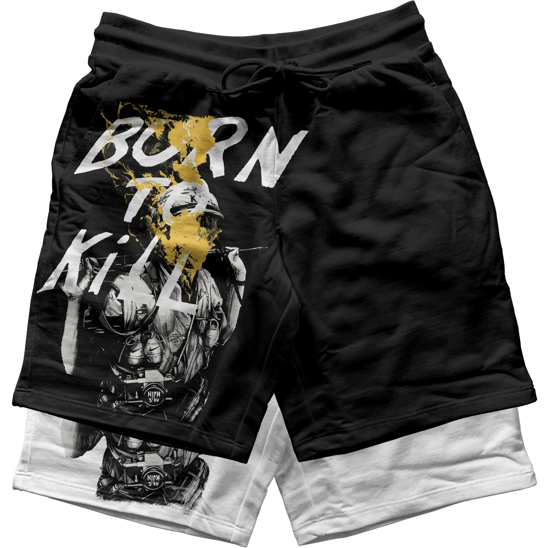 "Yellow Ochre 1 Born to Kill" Jogger Shorts