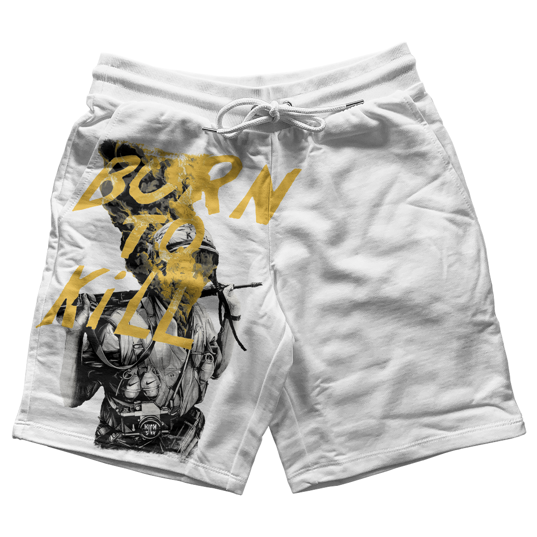 "Yellow Ochre 6 Born to Kill" Jogger Shorts