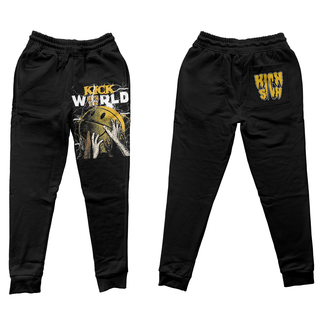 "Yellow Ochre 6 Kick World" Jogger Pants