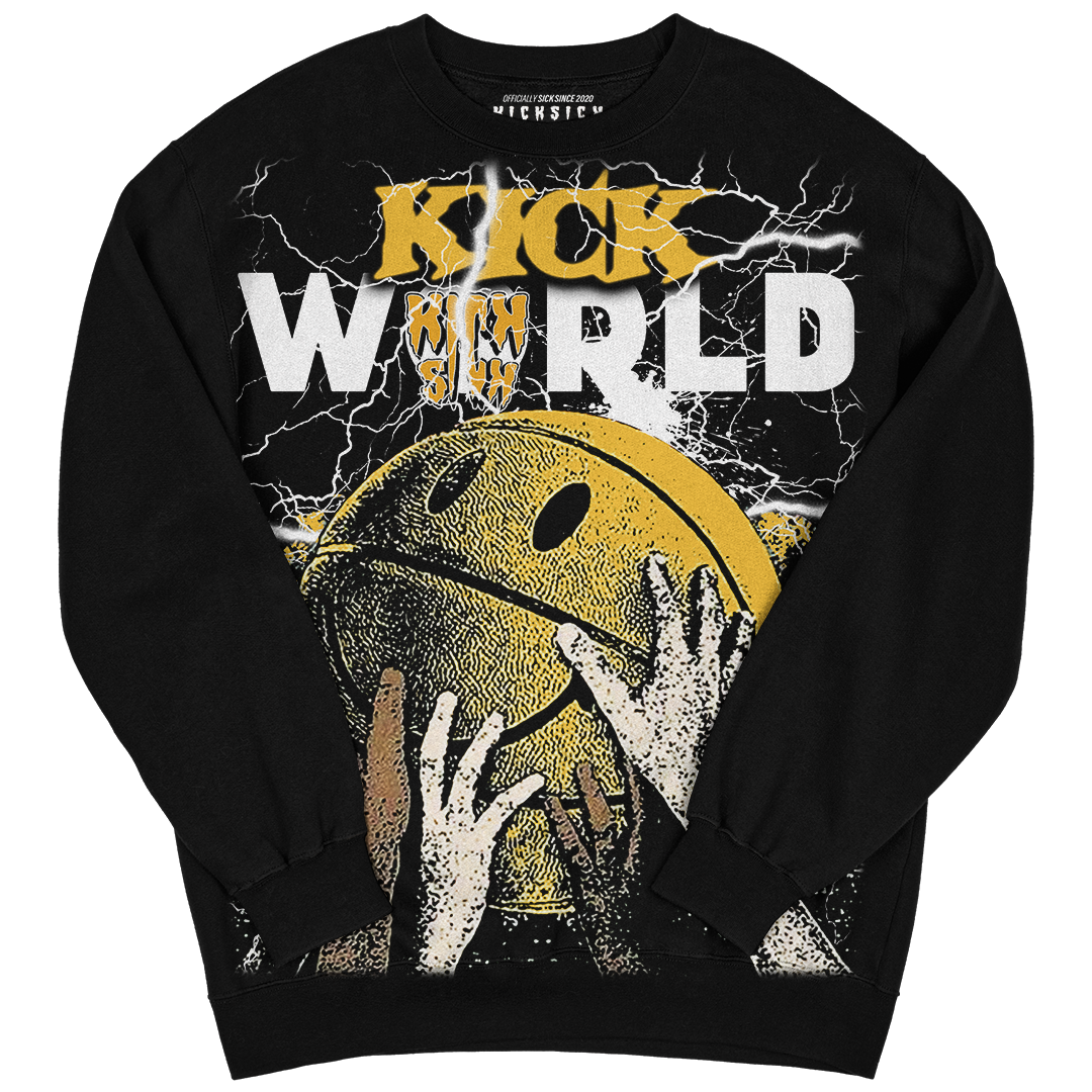 "Yellow Ochre 6 Kick World" Crewneck Sweatshirt