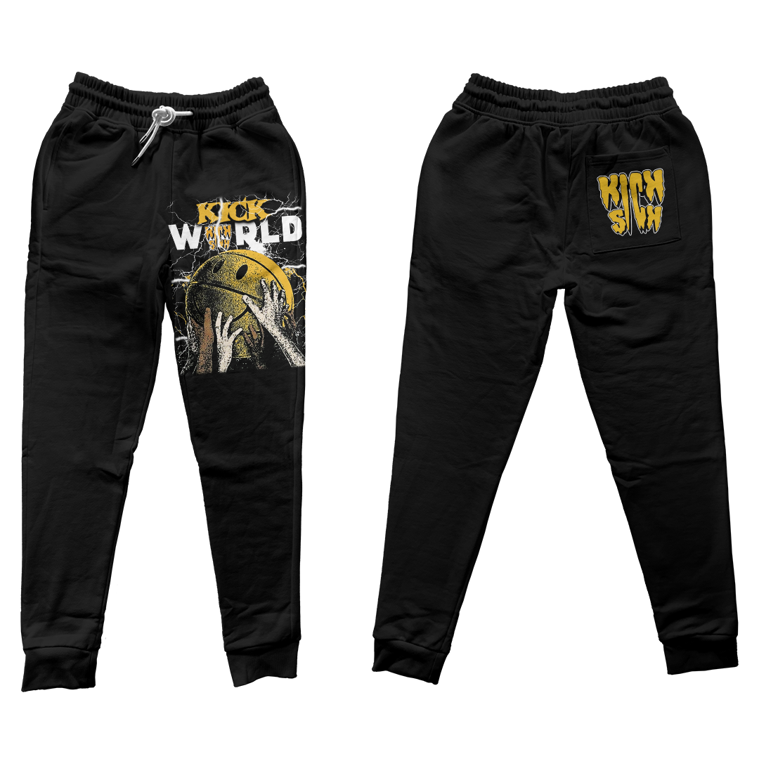 "Yellow Ochre 6 Kick World" Jogger Pants
