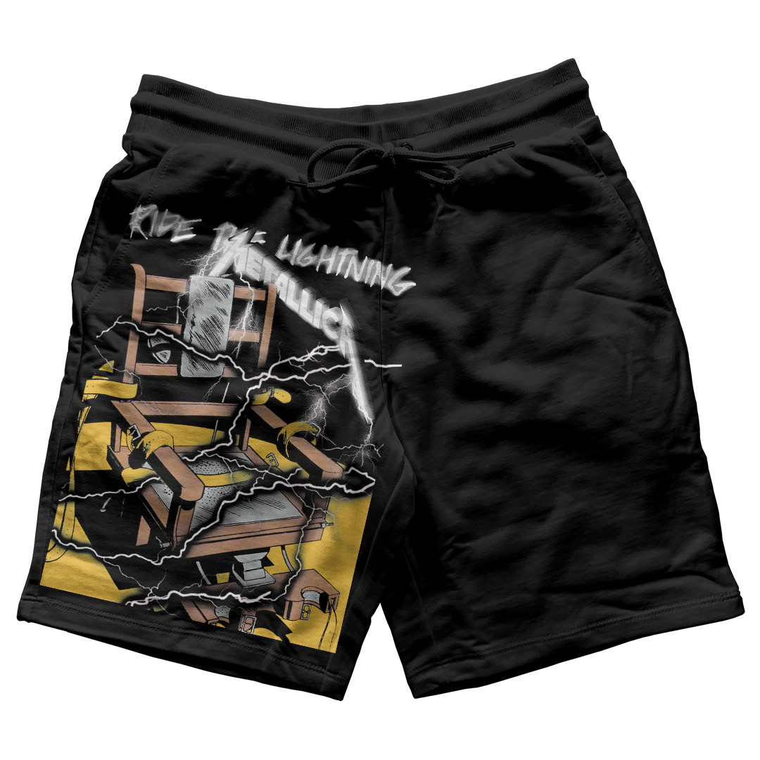 "Yellow Ochre 1 Lightning Chair" Jogger Shorts