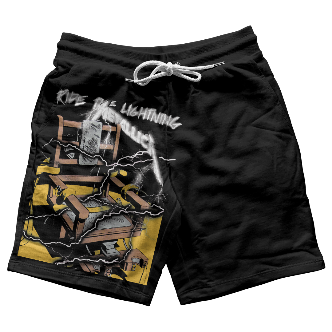 "Yellow Ochre 1 Lightning Chair" Jogger Shorts