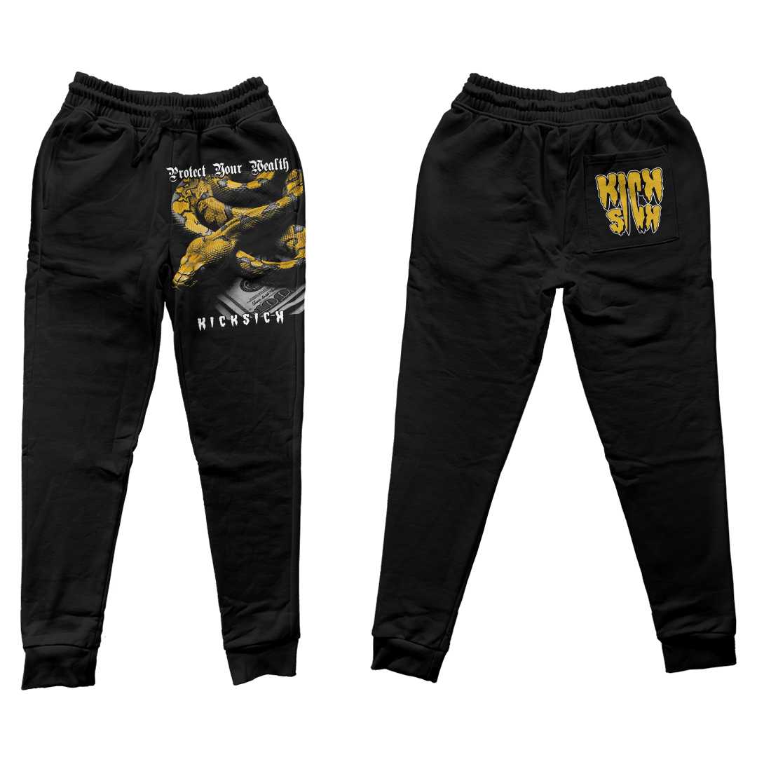 "Yellow Ochre Protect Your Wealth" Jogger Pants