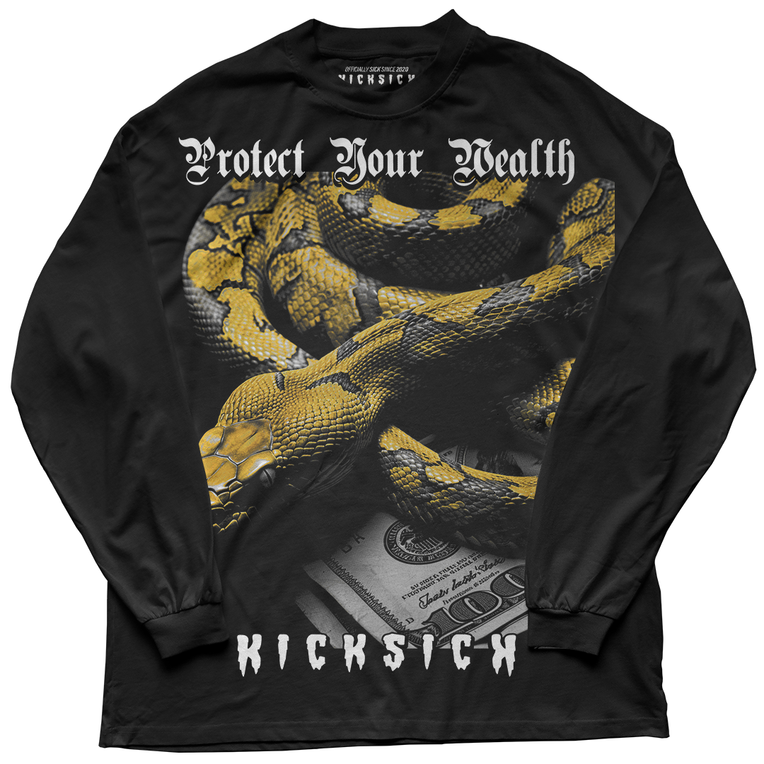 "Yellow Ochre Protect Your Wealth" Long Sleeve Tee