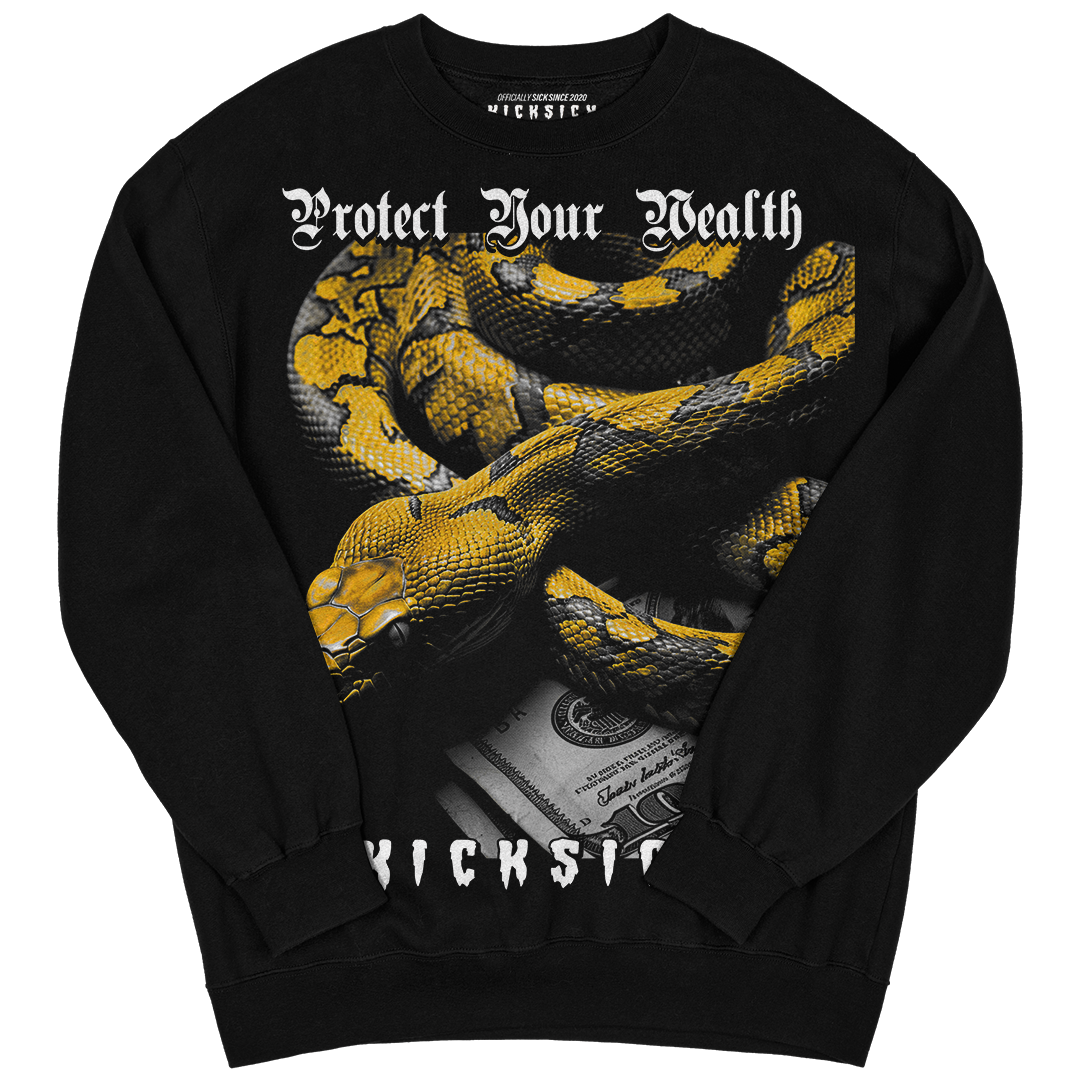 "Yellow Ochre Protect Your Wealth" Crewneck Sweatshirt