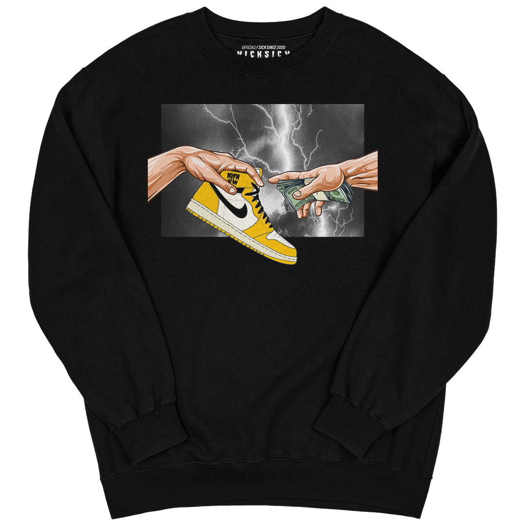 "Yellow Ochre 1 Retro God" Crewneck Sweatshirt