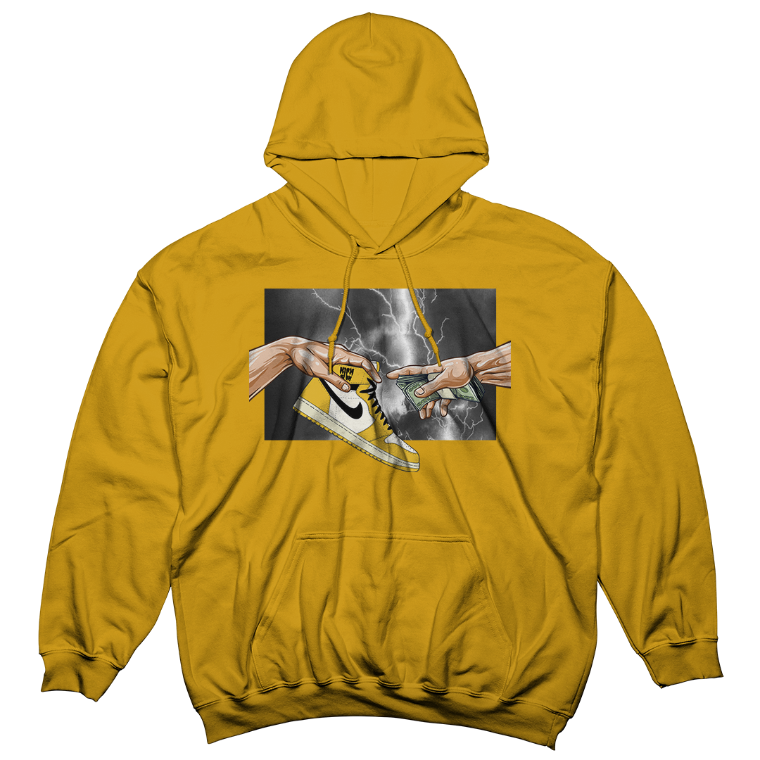 "Yellow Ochre 1 Retro God" Hoodie