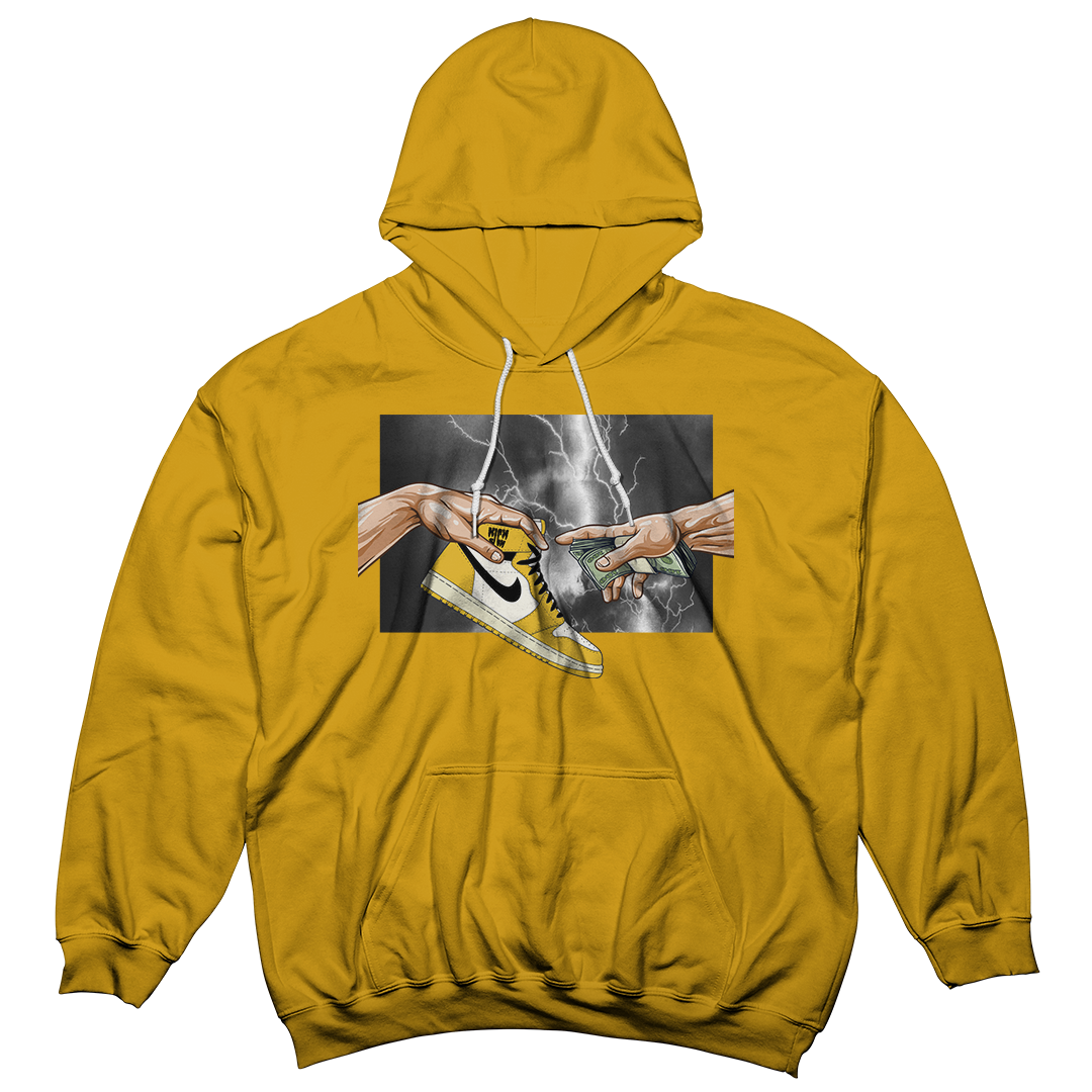 "Yellow Ochre 1 Retro God" Hoodie