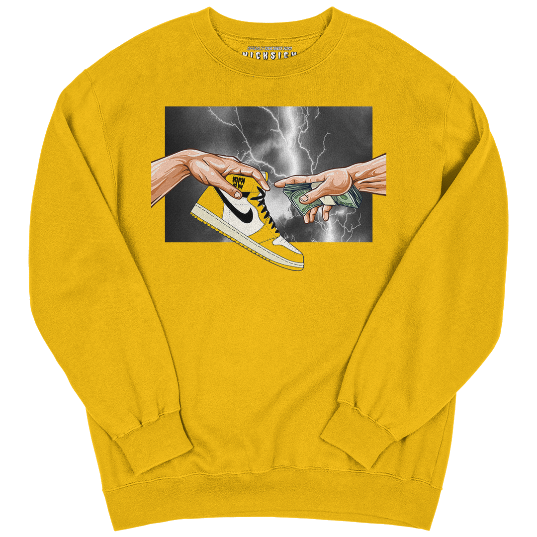 "Yellow Ochre 1 Retro God" Crewneck Sweatshirt
