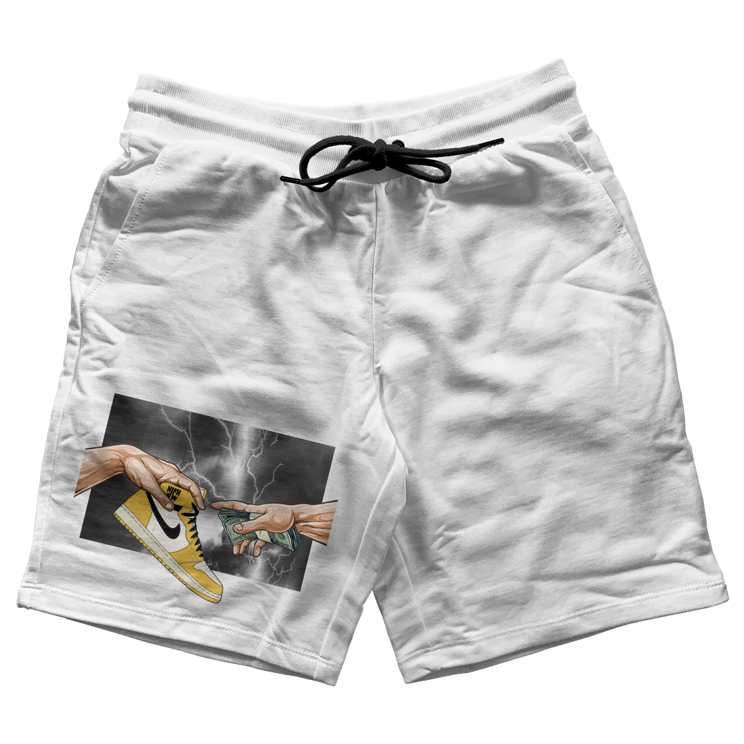 "Yellow Ochre 1 Retro God" Jogger Shorts