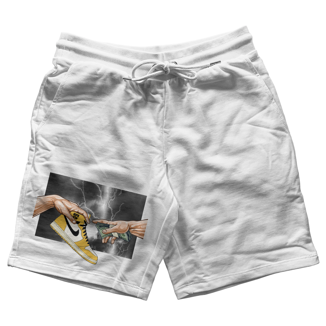 "Yellow Ochre 1 Retro God" Jogger Shorts