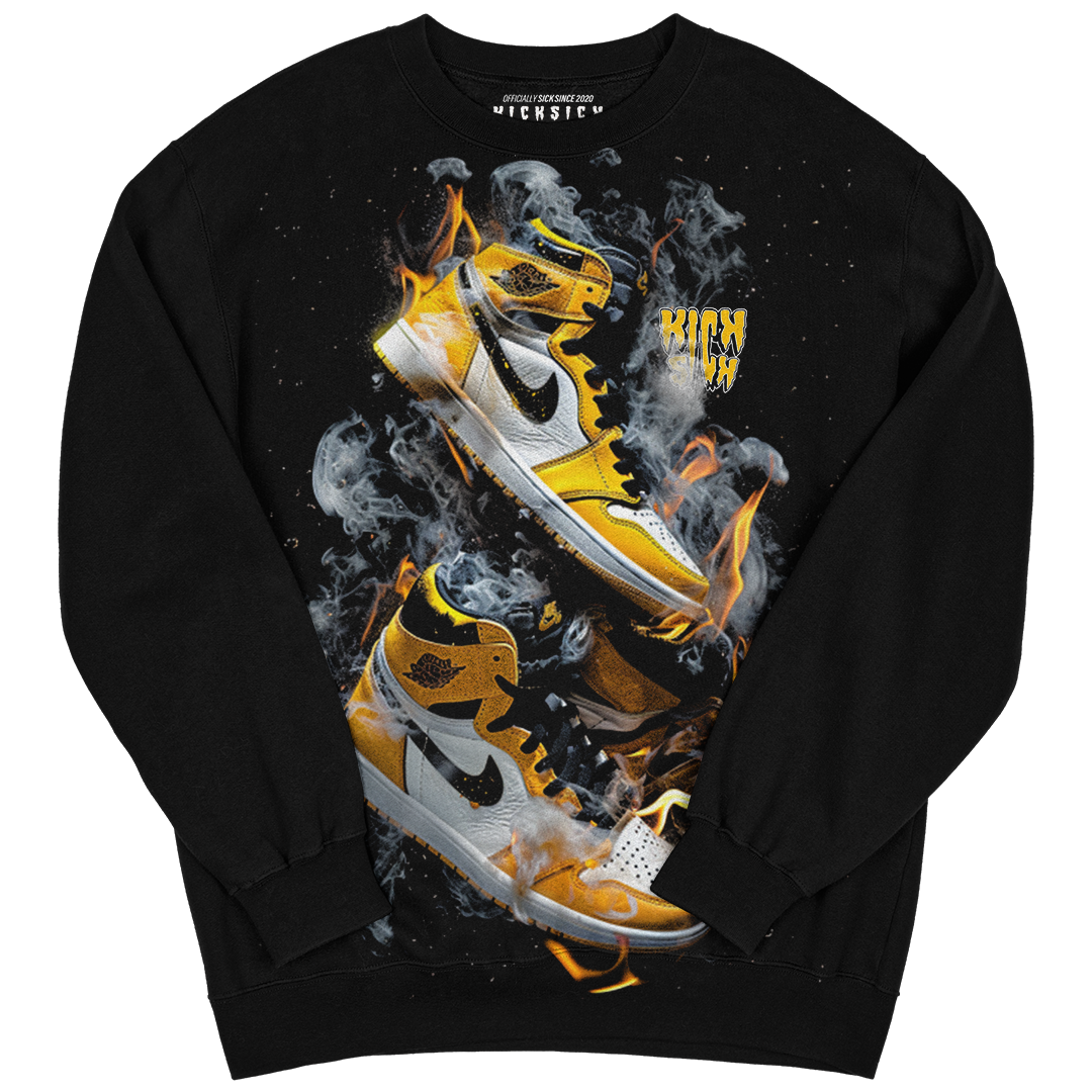 "Yellow Ochre 1 Smoke Burn" Crewneck Sweatshirt