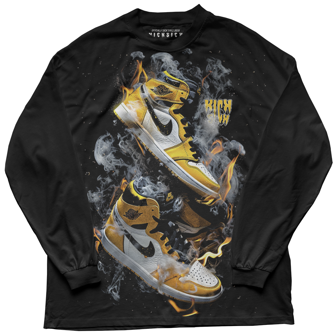 "Yellow Ochre 1 Smoke Burn" Long Sleeve Tee
