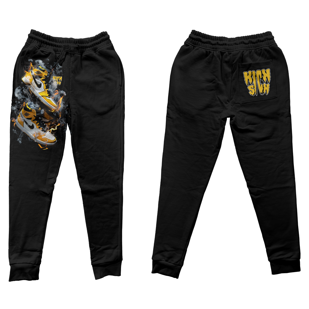"Yellow Ochre 1 Smoke Burn" Jogger Pants