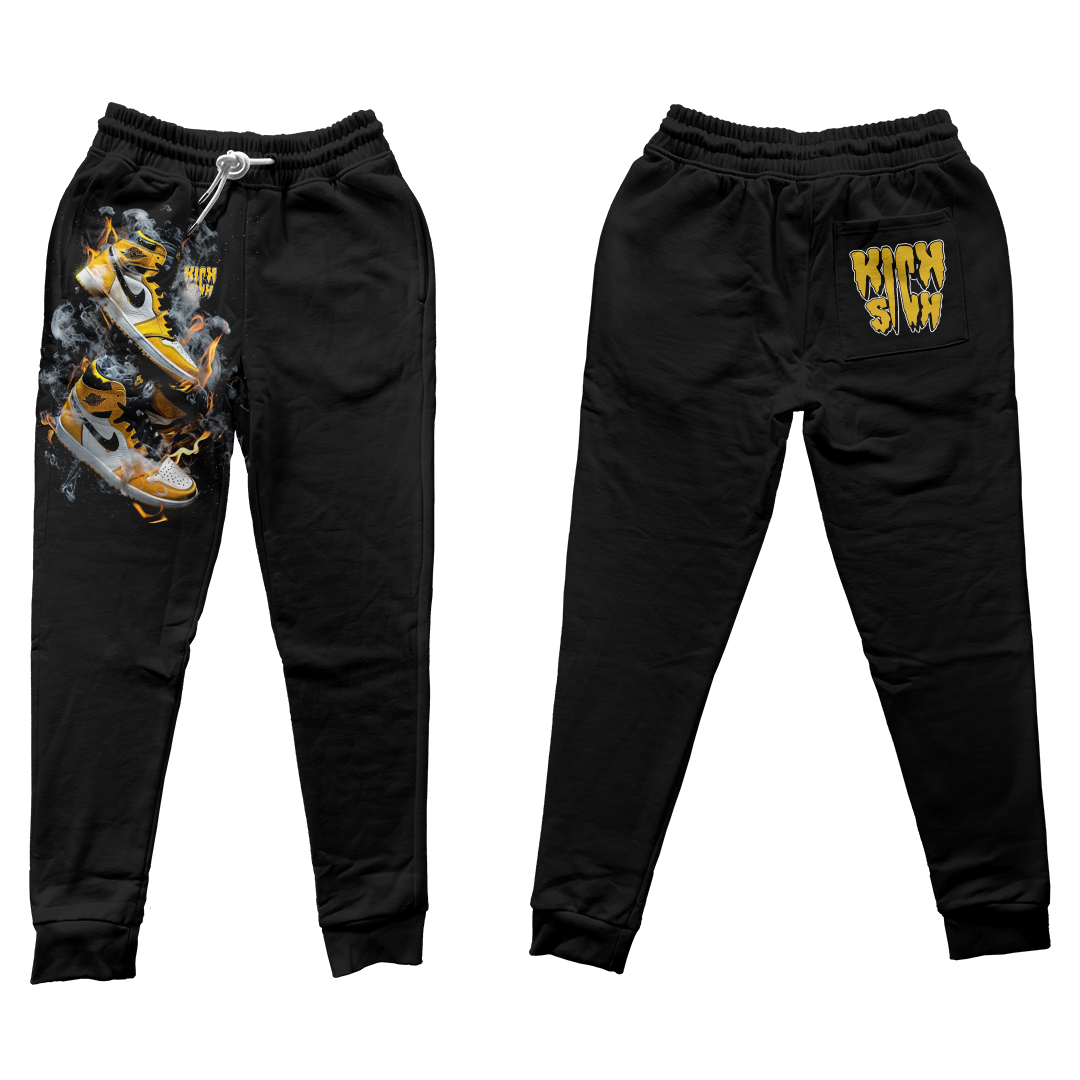 "Yellow Ochre 1 Smoke Burn" Jogger Pants