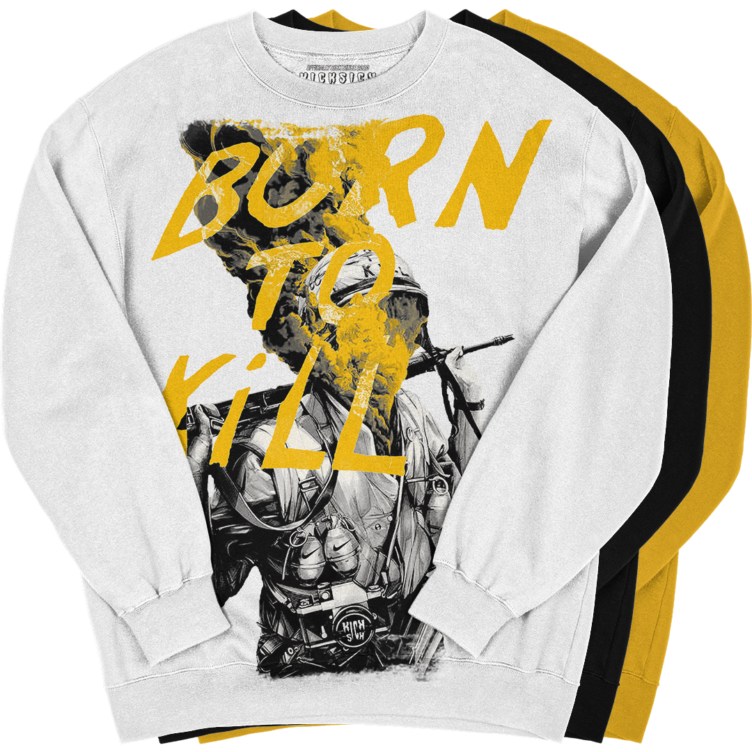 "Yellow Ochre 6 Born to Kill" Crewneck Sweatshirt