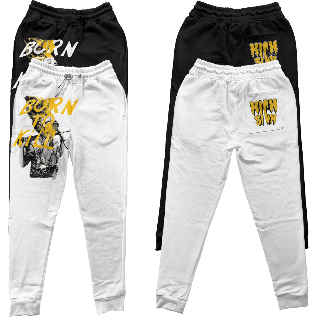 "Yellow Ochre 6 Born to Kill" Jogger Pants