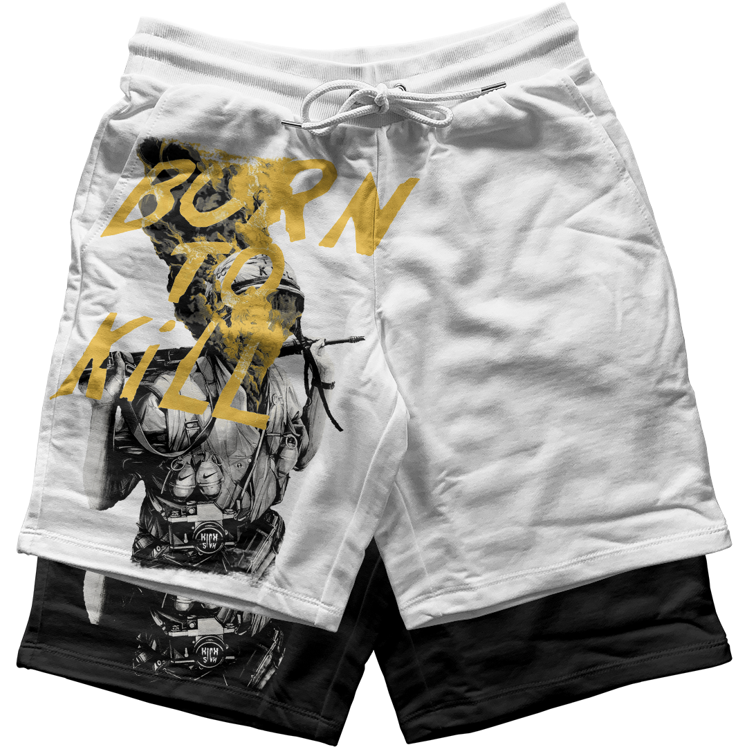 "Yellow Ochre 6 Born to Kill" Jogger Shorts