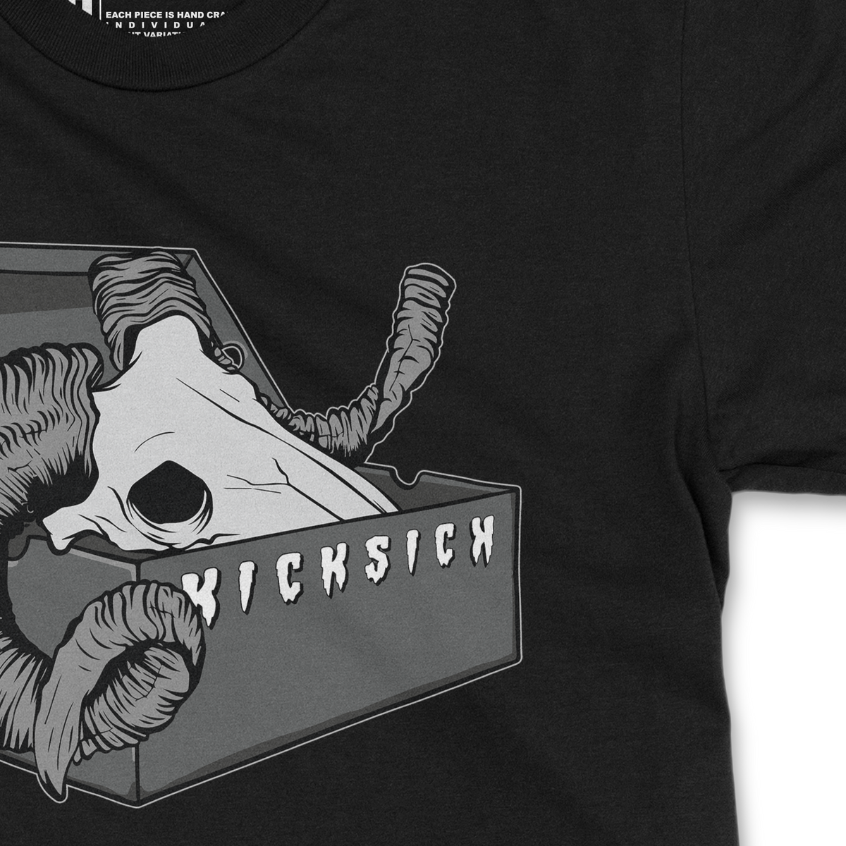 Grey White Unbox The Goat Black Tee