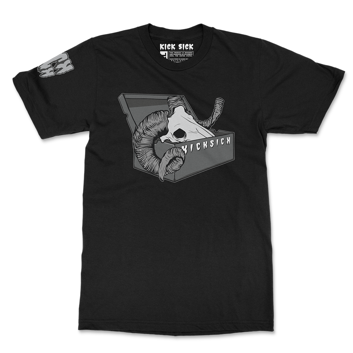 Grey White Unbox The Goat Black Tee