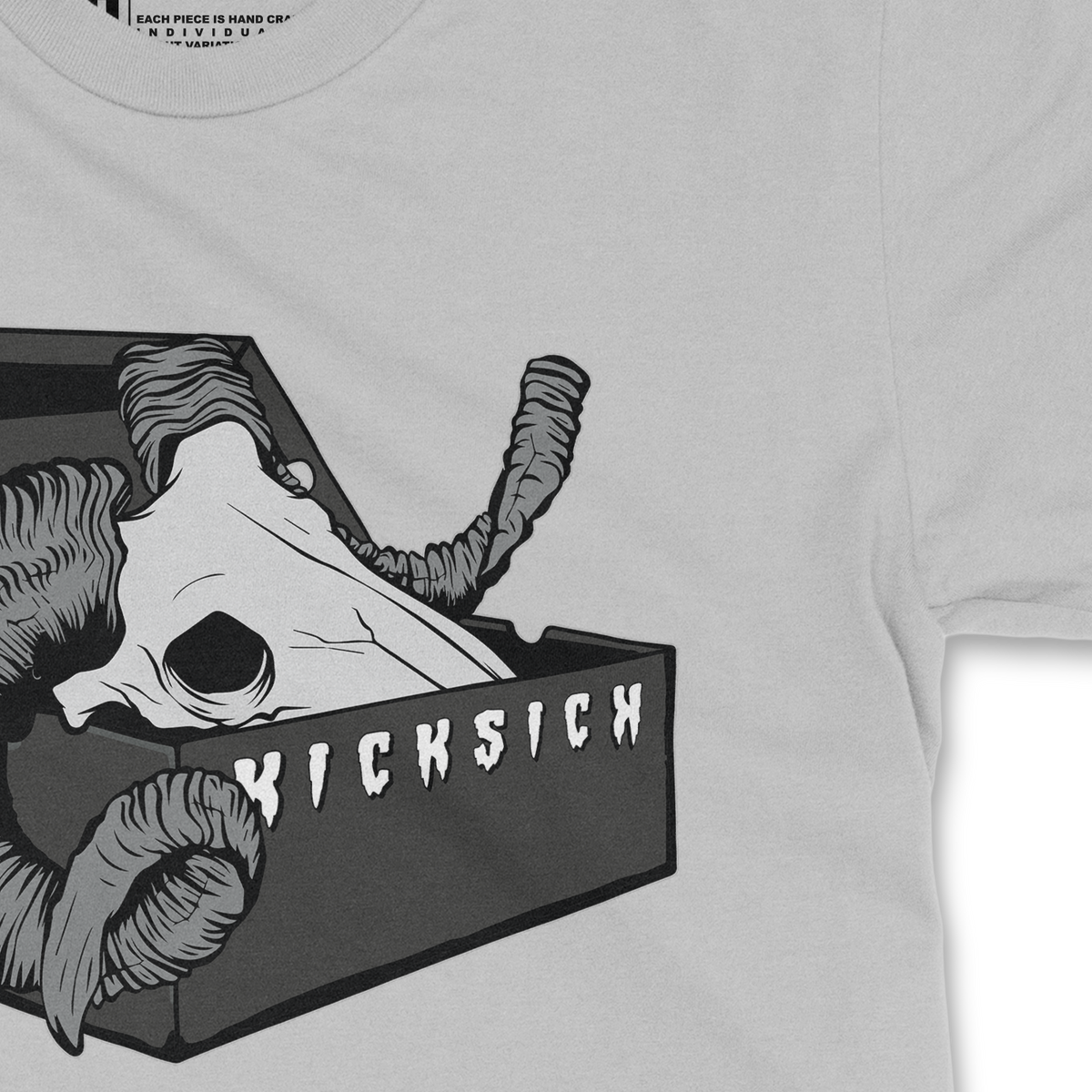 Charcoal Black Unbox The Goat Silver Tee