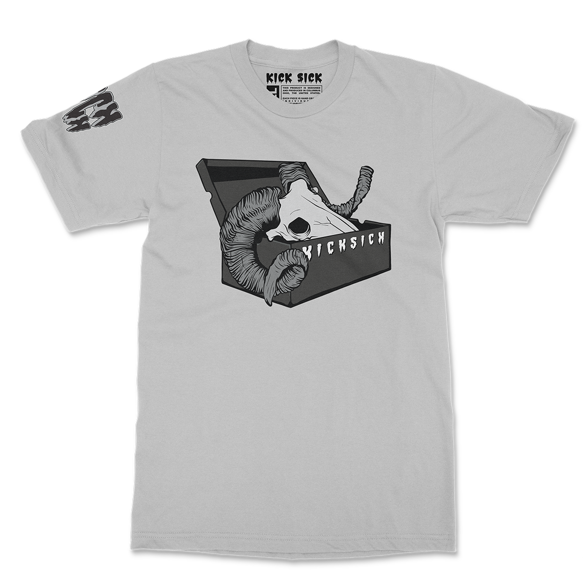 Charcoal Black Unbox The Goat Silver Tee