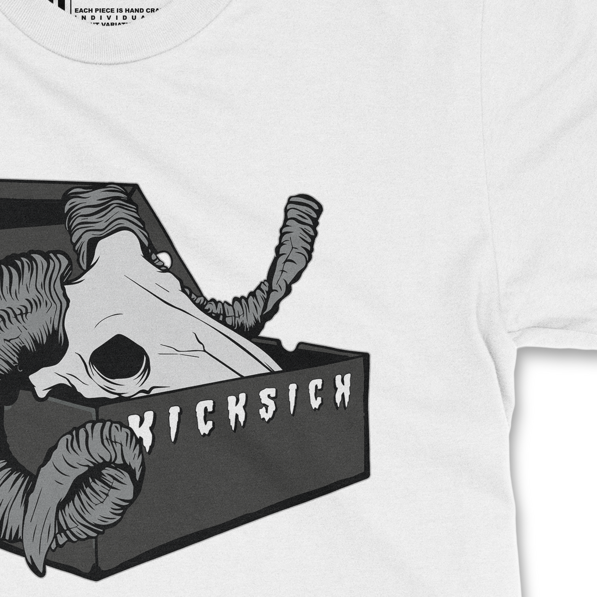 Grey Black Unbox The Goat White Tee