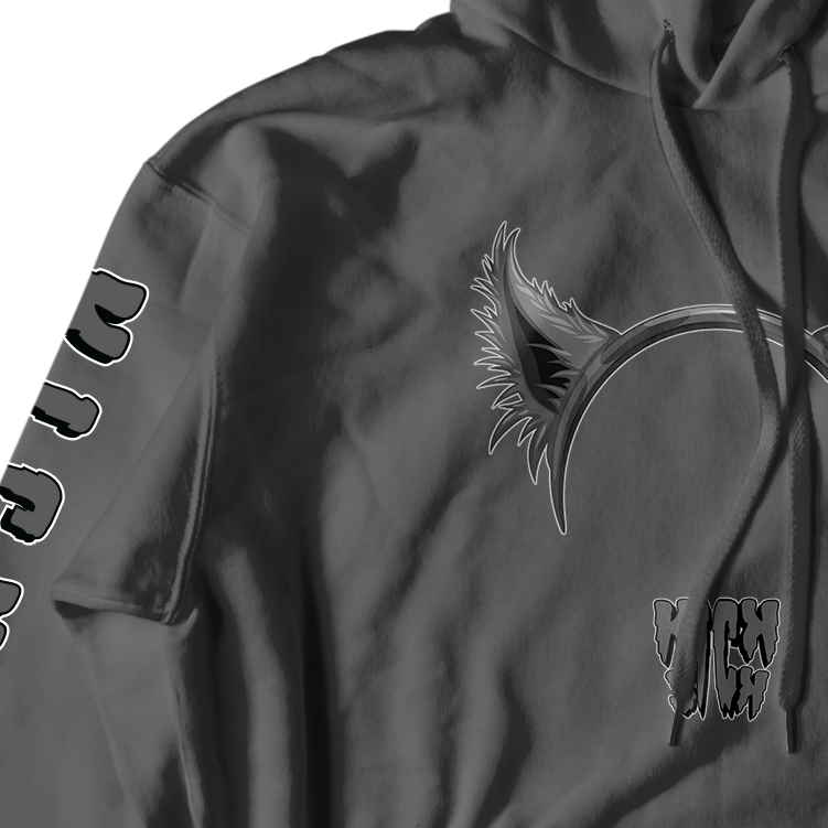 Wolf Ears Party Hat Charcoal Hoodie