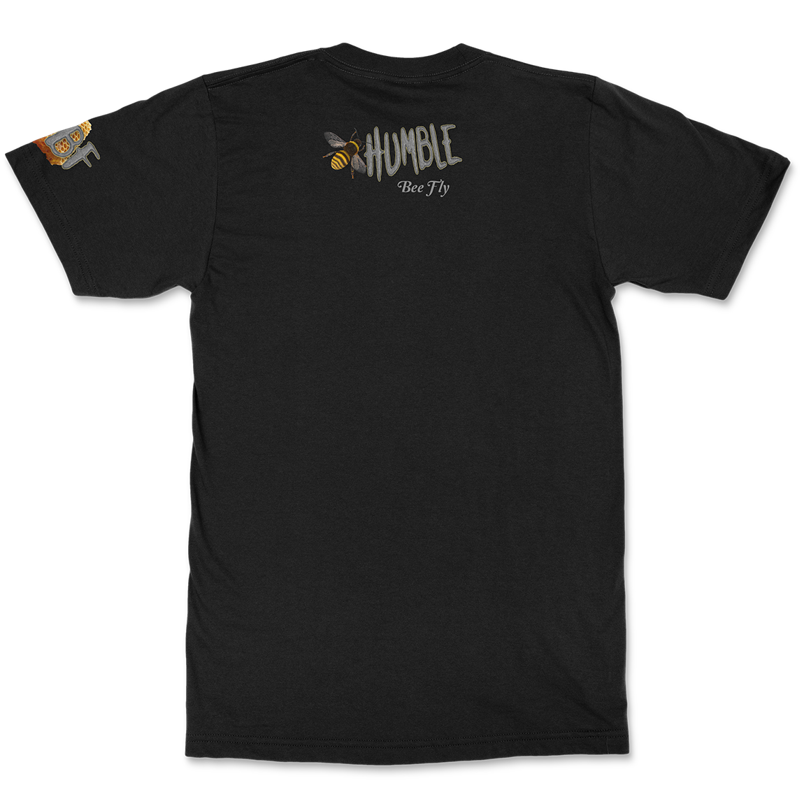 Bee Humble Bee Fly Honey Comb Black Tee