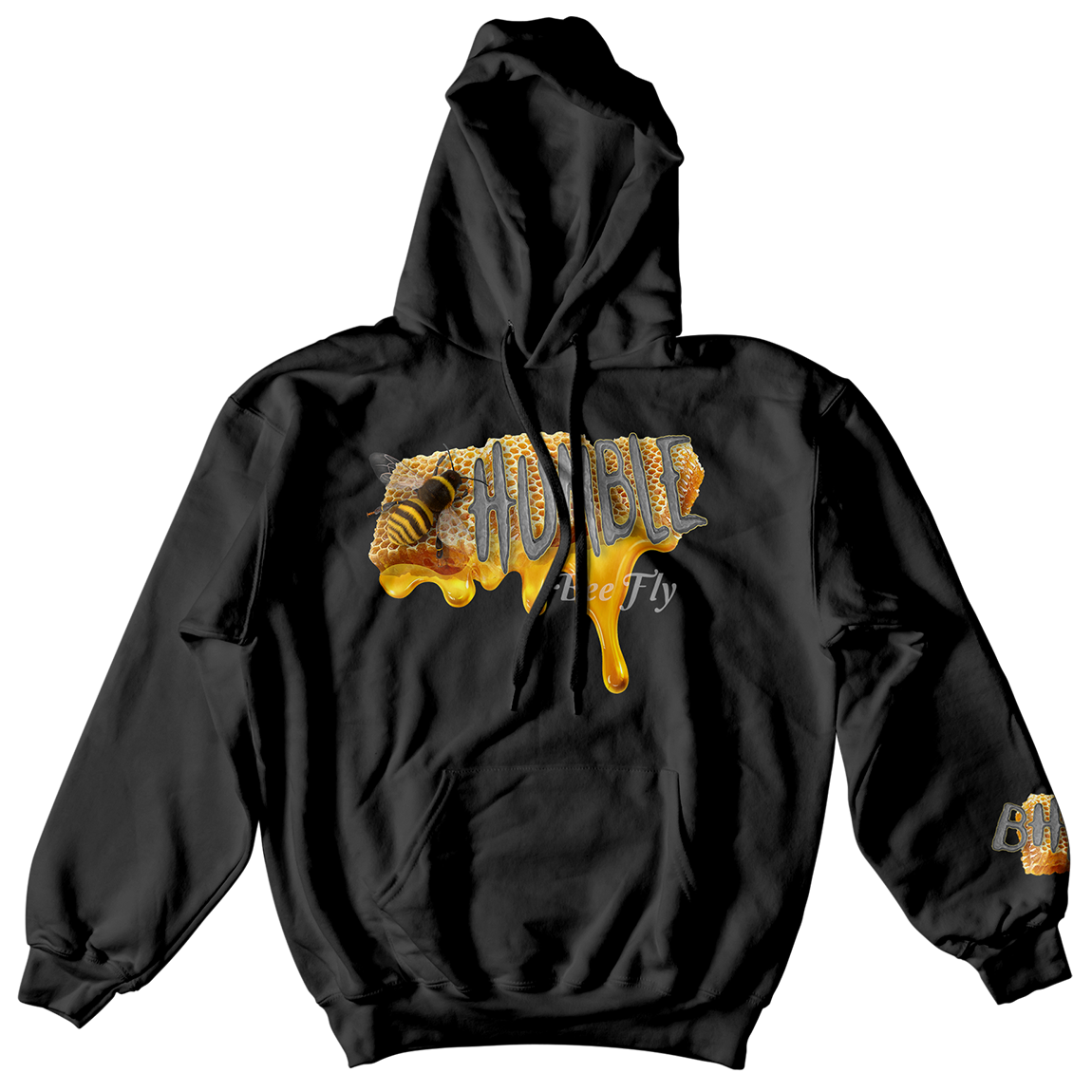 Bee Humble Bee Fly Honey Comb Black Hoodie