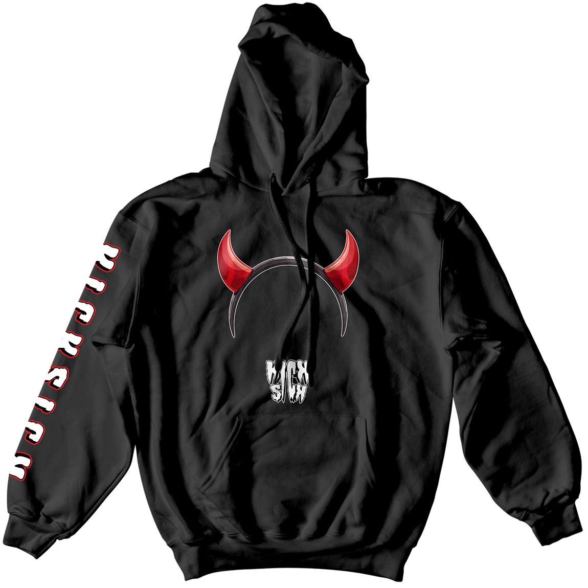 Devil Horns Party Hat Black Hoodie