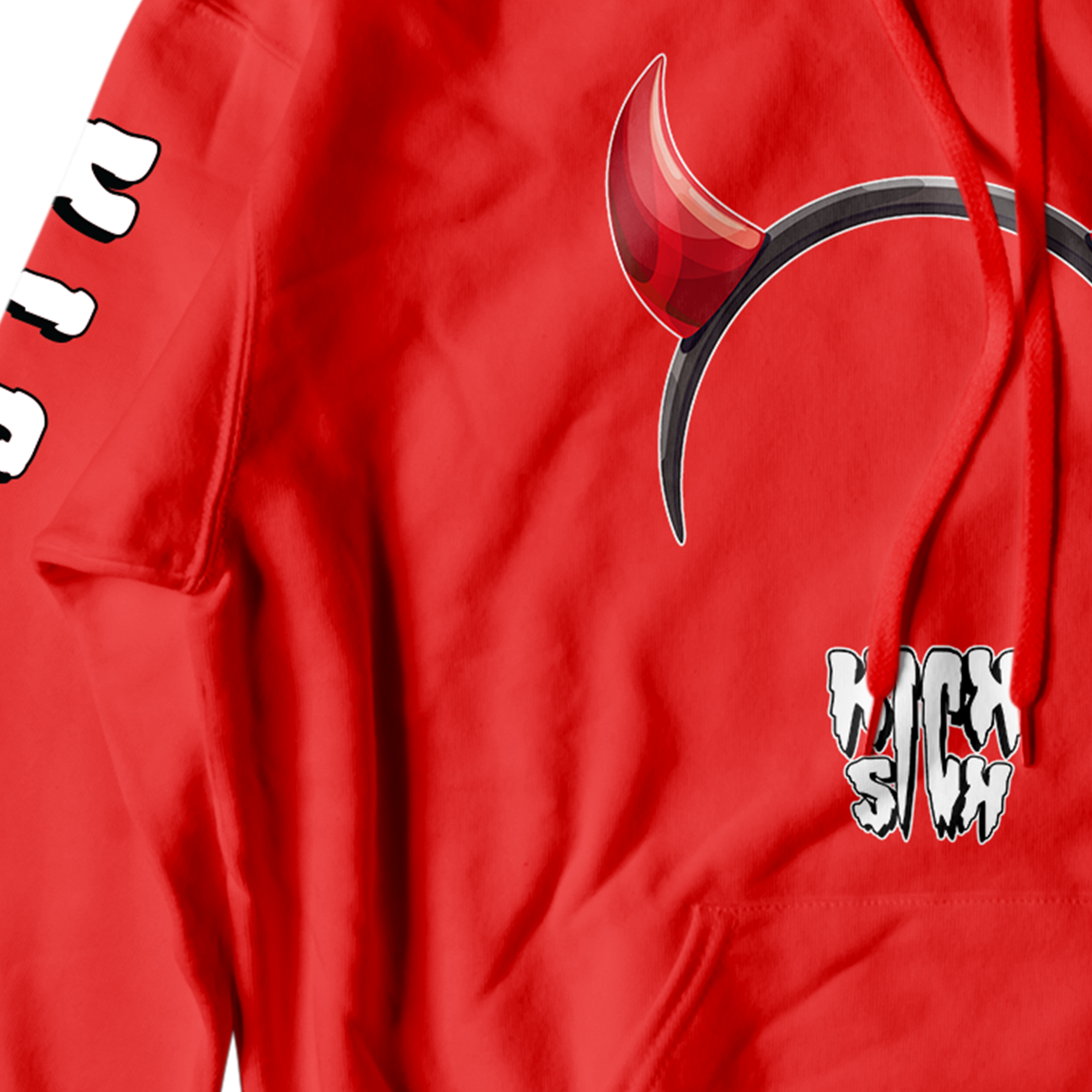 Devil Horns Party Hat Red Hoodie