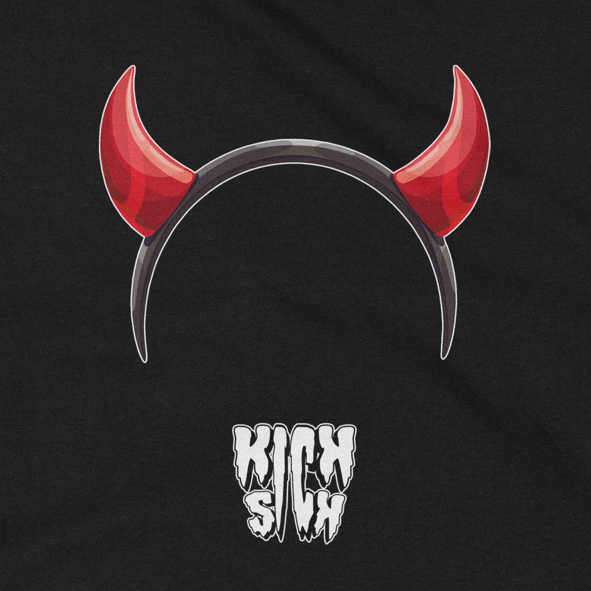 Devil Horns Party Hat Black Tee
