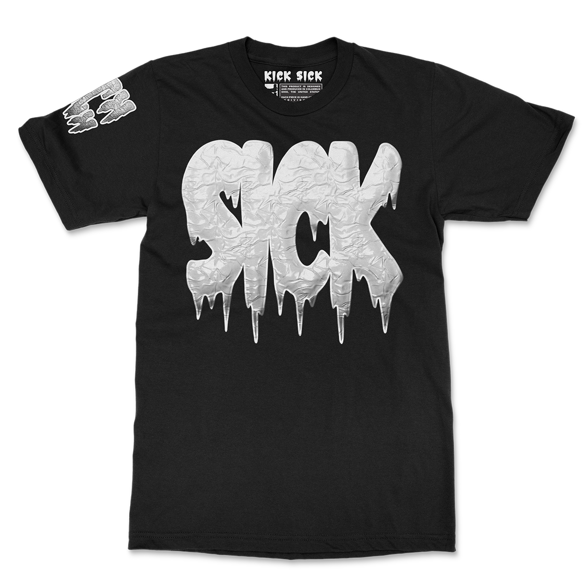 White Sick Drip Black Tee