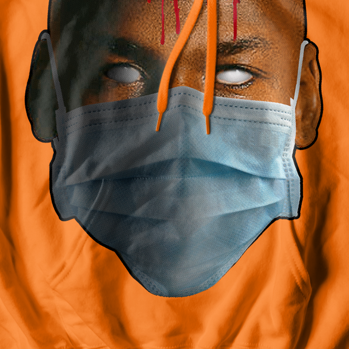 Masked and Sick Orange Hoodie