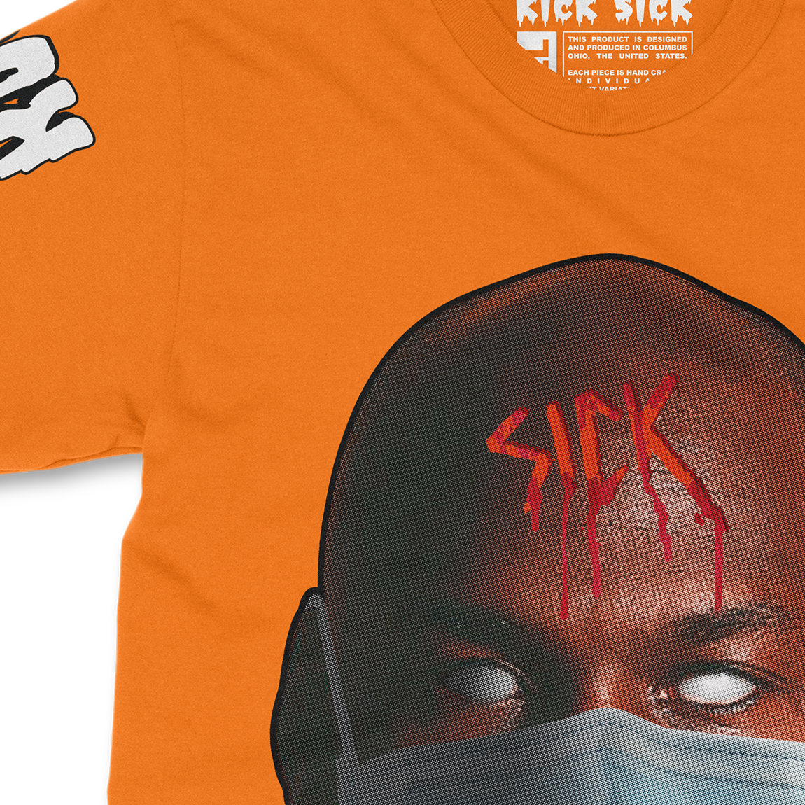 Masked and Sick Orange Tee