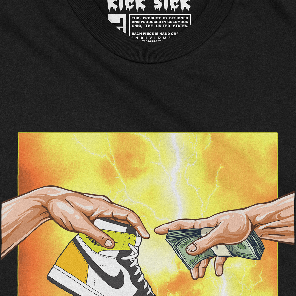 Volt Gold Retro 1 God Adam Black Tee