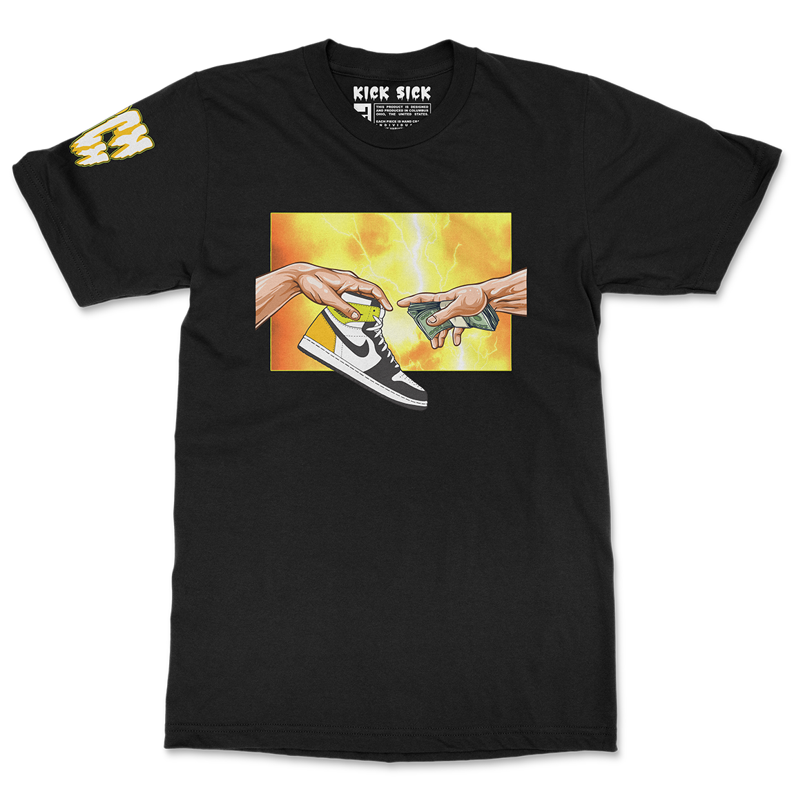 Volt Gold Retro 1 God Adam Black Tee